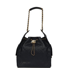 Load image into Gallery viewer, Chanel Medium 25 Hobo Bag Dark Navy Caviar Antique Gold Hardware