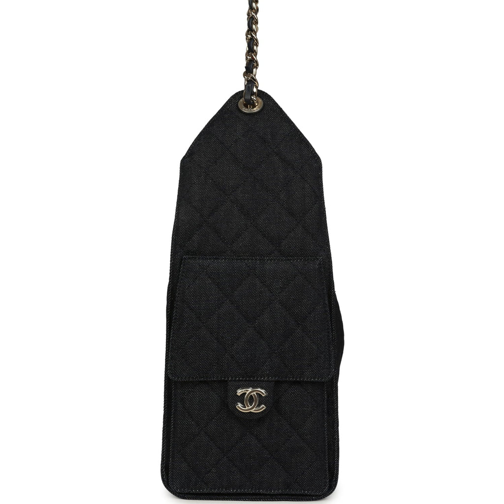 Chanel Medium 25 Hobo Bag Dark Denim Light Gold Hardware