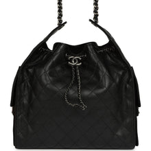 Load image into Gallery viewer, Chanel Medium 25 Hobo Bag Black Caviar Aged Ruthenium Hardware
