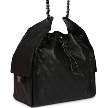 Load image into Gallery viewer, Chanel Medium 25 Hobo Bag Black Caviar Aged Ruthenium Hardware