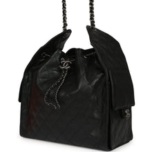 Load image into Gallery viewer, Chanel Medium 25 Hobo Bag Black Caviar Aged Ruthenium Hardware