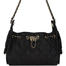 Load image into Gallery viewer, Chanel Mini 25 Hobo Bag Dark Blue Denim Light Gold Hardware