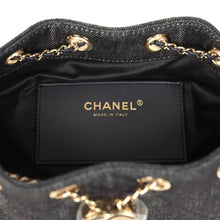 Load image into Gallery viewer, Chanel Mini 25 Hobo Bag Dark Blue Denim Light Gold Hardware