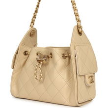 Load image into Gallery viewer, Chanel Mini 25 Hobo Bag Light Beige Caviar Antique Gold Hardware
