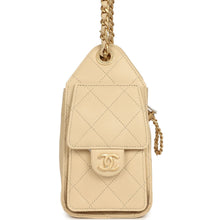 Load image into Gallery viewer, Chanel Mini 25 Hobo Bag Light Beige Caviar Antique Gold Hardware