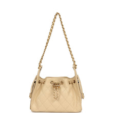 Load image into Gallery viewer, Chanel Mini 25 Hobo Bag Light Beige Caviar Antique Gold Hardware