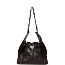 Load image into Gallery viewer, Chanel Small 25 Hobo Bag Dark Brown Shiny Aged Calfskin Silver Hardware