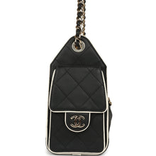 Load image into Gallery viewer, Chanel Mini 25 Hobo Bag Black and White Calfskin Light Gold Hardware
