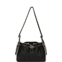 Load image into Gallery viewer, Chanel Mini 25 Hobo Bag Black and White Calfskin Light Gold Hardware