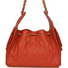 Load image into Gallery viewer, Chanel Small 25 Hobo Bag Dark Orange Caviar Antique Gold Hardware