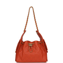 Load image into Gallery viewer, Chanel Small 25 Hobo Bag Dark Orange Caviar Antique Gold Hardware