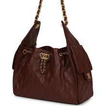 Load image into Gallery viewer, Chanel Small 25 Hobo Bag Brown Caviar Antique Gold Hardware