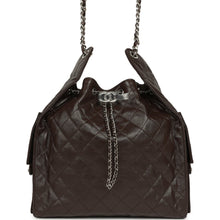 Load image into Gallery viewer, Chanel Medium 25 Hobo Bag Dark Brown Shiny Aged Calfskin Silver Hardware