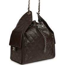 Load image into Gallery viewer, Chanel Medium 25 Hobo Bag Dark Brown Shiny Aged Calfskin Silver Hardware