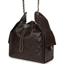 Load image into Gallery viewer, Chanel Medium 25 Hobo Bag Dark Brown Shiny Aged Calfskin Silver Hardware