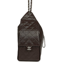Load image into Gallery viewer, Chanel Medium 25 Hobo Bag Dark Brown Shiny Aged Calfskin Silver Hardware