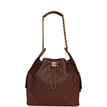 Load image into Gallery viewer, Chanel Medium 25 Hobo Bag Brown Caviar Antique Gold Hardware