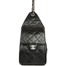 Load image into Gallery viewer, Chanel Small 25 Hobo Bag Black Shiny Aged Crumpled Calfskin Silver Hardware