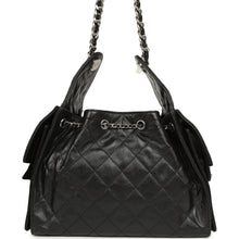 Load image into Gallery viewer, Chanel Small 25 Hobo Bag Black Shiny Aged Crumpled Calfskin Silver Hardware