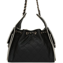 Load image into Gallery viewer, Chanel Small 25 Hobo Bag Black and White Calfskin Light Gold Hardware