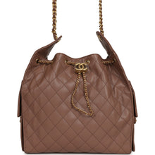 Load image into Gallery viewer, Chanel Medium 25 Hobo Bag Brown Caviar Antique Gold Hardware