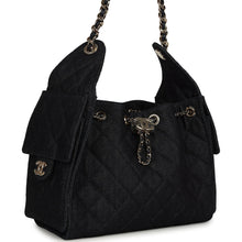 Load image into Gallery viewer, Chanel Small 25 Hobo Bag Dark Blue Denim Light Gold Hardware