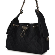 Load image into Gallery viewer, Chanel Small 25 Hobo Bag Dark Blue Denim Light Gold Hardware