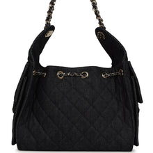 Load image into Gallery viewer, Chanel Small 25 Hobo Bag Dark Blue Denim Light Gold Hardware