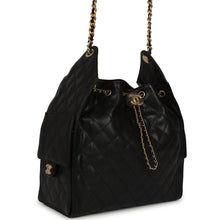 Load image into Gallery viewer, Chanel Medium 25 Hobo Bag Black Caviar Antique Gold Hardware