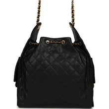 Load image into Gallery viewer, Chanel Medium 25 Hobo Bag Black Caviar Antique Gold Hardware