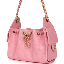 Load image into Gallery viewer, Chanel Mini 25 Hobo Bag Pink Caviar Antique Gold Hardware