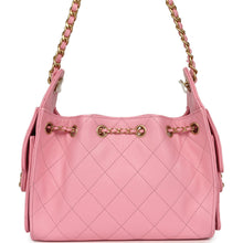 Load image into Gallery viewer, Chanel Mini 25 Hobo Bag Pink Caviar Antique Gold Hardware