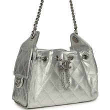 Load image into Gallery viewer, Chanel Mini 25 Hobo Bag Metallic Silver Caviar Silver Hardware