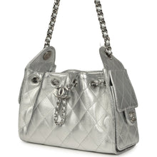 Load image into Gallery viewer, Chanel Mini 25 Hobo Bag Metallic Silver Caviar Silver Hardware