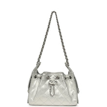 Load image into Gallery viewer, Chanel Mini 25 Hobo Bag Metallic Silver Caviar Silver Hardware