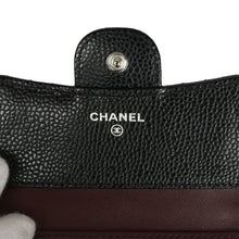 Load image into Gallery viewer, Chanel Small Classic Flap Wallet Black Shiny Caviar Silver Hardware