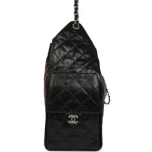 Load image into Gallery viewer, Chanel Medium 25 Hobo Bag Black Shiny Crumpled Calfskin Mixed Silver Hardware