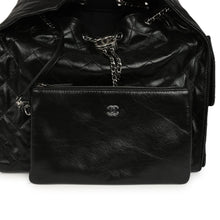 Load image into Gallery viewer, Chanel Medium 25 Hobo Bag Black Shiny Crumpled Calfskin Mixed Silver Hardware
