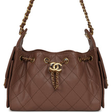 Load image into Gallery viewer, Chanel Mini 25 Hobo Bag Brown Caviar Antique Gold Hardware