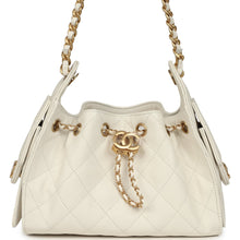 Load image into Gallery viewer, Chanel Mini 25 Hobo Bag White Caviar Antique Gold Hardware
