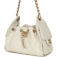 Load image into Gallery viewer, Chanel Mini 25 Hobo Bag White Caviar Antique Gold Hardware