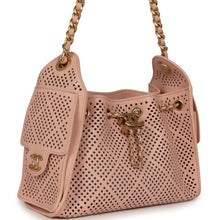 Load image into Gallery viewer, Chanel Mini 25 Hobo Bag Light Pink Perforated Calfskin Antique Gold Hardware