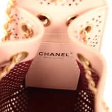 Load image into Gallery viewer, Chanel Mini 25 Hobo Bag Light Pink Perforated Calfskin Antique Gold Hardware