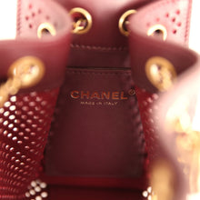 Load image into Gallery viewer, Chanel Mini 25 Hobo Bag Dark Burgundy Perforated Calfskin Antique Gold Hardware