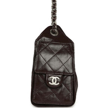 Load image into Gallery viewer, Chanel Mini 25 Hobo Bag Dark Brown Shiny Crumpled Calfskin Silver Hardware