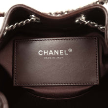 Load image into Gallery viewer, Chanel Mini 25 Hobo Bag Dark Brown Shiny Crumpled Calfskin Silver Hardware