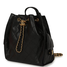 Load image into Gallery viewer, Pre-owned Chanel Small 25 Hobo Backpack Black Caviar Antique Gold Hardware