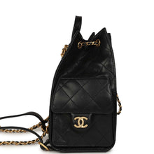 Load image into Gallery viewer, Pre-owned Chanel Small 25 Hobo Backpack Black Caviar Antique Gold Hardware