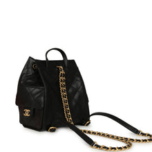 Load image into Gallery viewer, Pre-owned Chanel Small 25 Hobo Backpack Black Caviar Antique Gold Hardware