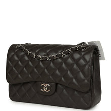 Load image into Gallery viewer, Chanel Jumbo Classic Double Flap Bag Dark Grey Caviar Silver Hardware